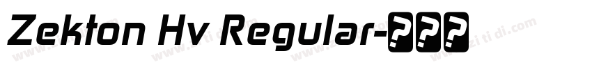Zekton Hv Regular字体转换